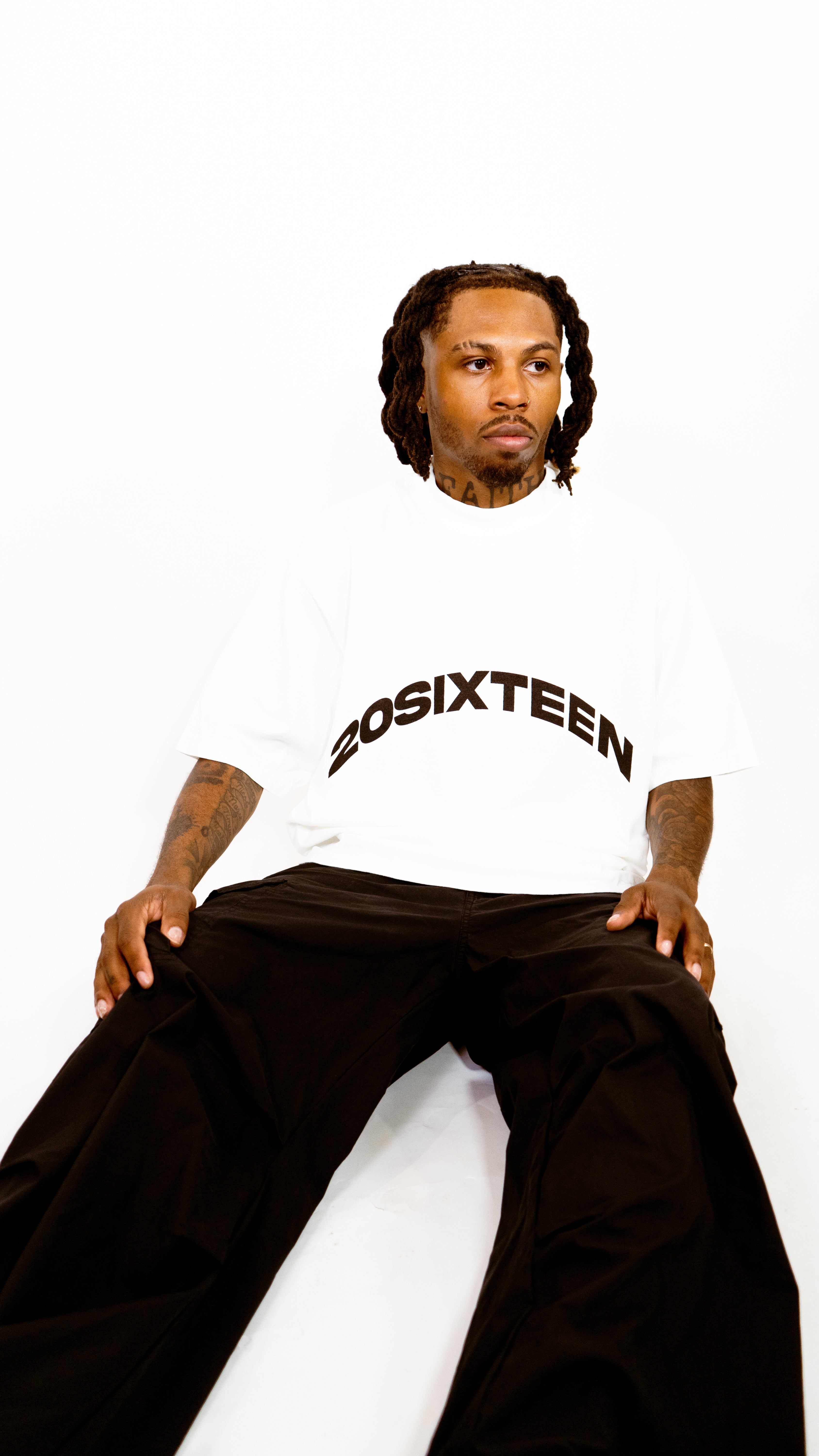 20sixteen essential Cropped white Tee